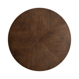 Winslow - 5-Piece Round Walnut Wood Tabletop Pub Table Set With Stools, Seats Up To 4 - Mushroom Brown