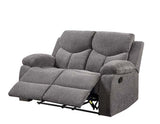Kalen - Motion Loveseat - Gray Chenille