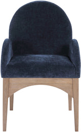 Waldorf - Chenille Dining Arm Chair With Natural Legs