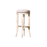 Backless Swivel Stool With Upholstered Seat