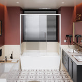 Single Sliding Shower Door For Bathtub With And Handle - Chrome