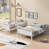 Bunk Bed With Ladder And Safety Guardrail