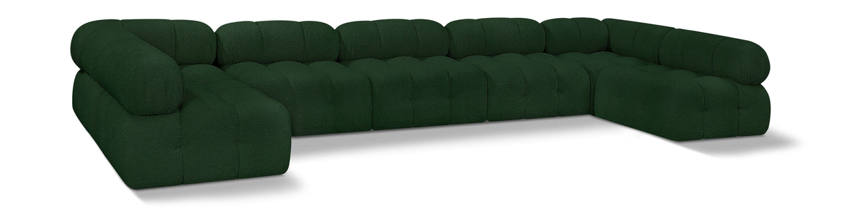 Ames - 7 Piece Boucle Fabric Modular Sectional