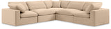 Comfy - 5 Piece Velvet Modular Corner Sectional