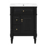 Freestanding Bathroom Vanity With Sink, Adjustable Shelf & Flip Drawer