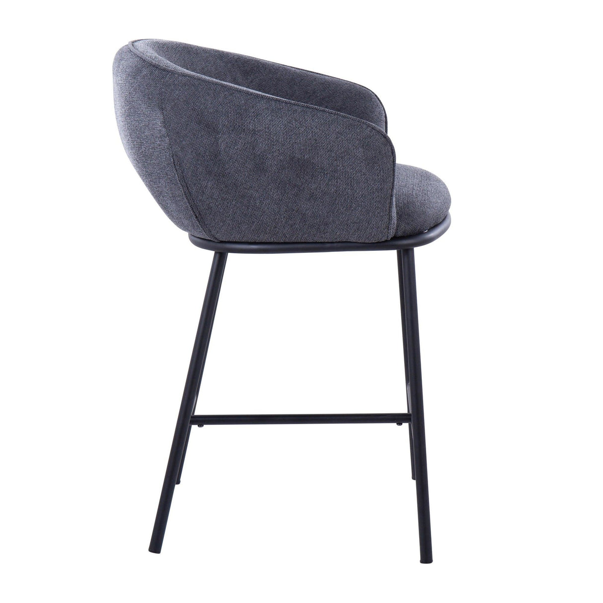 Ashland - Contemporary Counter Stool (Set of 2) - Black Steel Frame