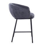 Ashland - Contemporary Counter Stool (Set of 2) - Black Steel Frame