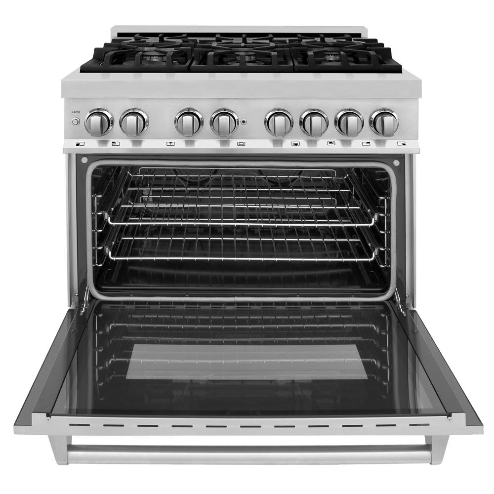 Kitchen Package with Refrigeration, 36" Stainless Steel Dual Fuel Range, 36" Range Hood, Microwave Drawer, 24" Tall Tub Dishwasher and Beverage Fridge - (6KPRRARH36MWDWVRBV) -