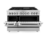 Kitchen Package with Refrigeration, 48" Stainless Steel Dual Fuel Range, 48" Range Hood, Microwave Drawer, 24" Tall Tub Dishwasher and Beverage Fridge - (6KPRRARH48MWDWVRBV) -