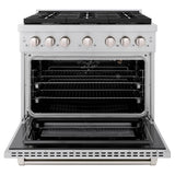 Kitchen Package with Refrigerator, 36 in. Stainless Steel Gas Range, 36 in. Range Hood, Microwave Drawer, 24 in. Tall Tub Dishwasher and Wine Cooler - (6KPRSGRRH36MWDWVRWV) -