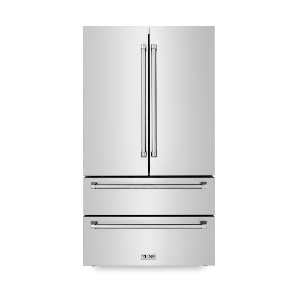 Kitchen Package with Refrigerator, 36 in. Stainless Steel Gas Range, 36 in. Range Hood, Microwave Drawer, 24 in. Tall Tub Dishwasher and Wine Cooler - (6KPRSGRRH36MWDWVRWV) -