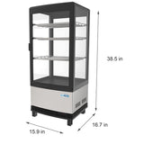 17 in. Stainless-Steel Countertop Display Refrigerator - 3 Cu Ft. CDCU-3C-SS.