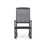 Muse - Outdoor Acacia Rocking Chair With Slat Design - Teak