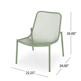 Outdoor Iron Chair With Mesh Design