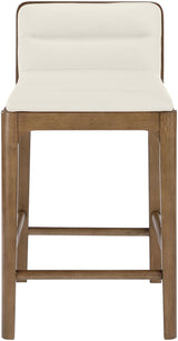 Ellis - Vegan Leather Upholstered Counter Stool (Set of 2) - Brown Base