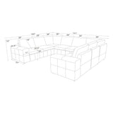 Modern Sectional Sofa With Large Square Arms