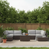 Wicker Sectional Seating Group With Plush Cushions