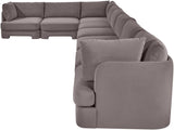 Hammond - Velvet Performance Fabric Upholstered 8 Piece L-Shaped Sectional