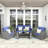 Modern Patio Set With Table And Cushions