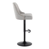 Marcel - Adjustable Barstool With Rounded T Footrest (Set of 2) - Black Metal