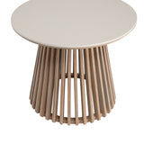 Karmic - 36" Round Outdoor Dining Table - Wire-Brushed Eucalyptus