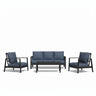 Modern 5 Seat Outdoor Patio Furniture Set With Coffee Table