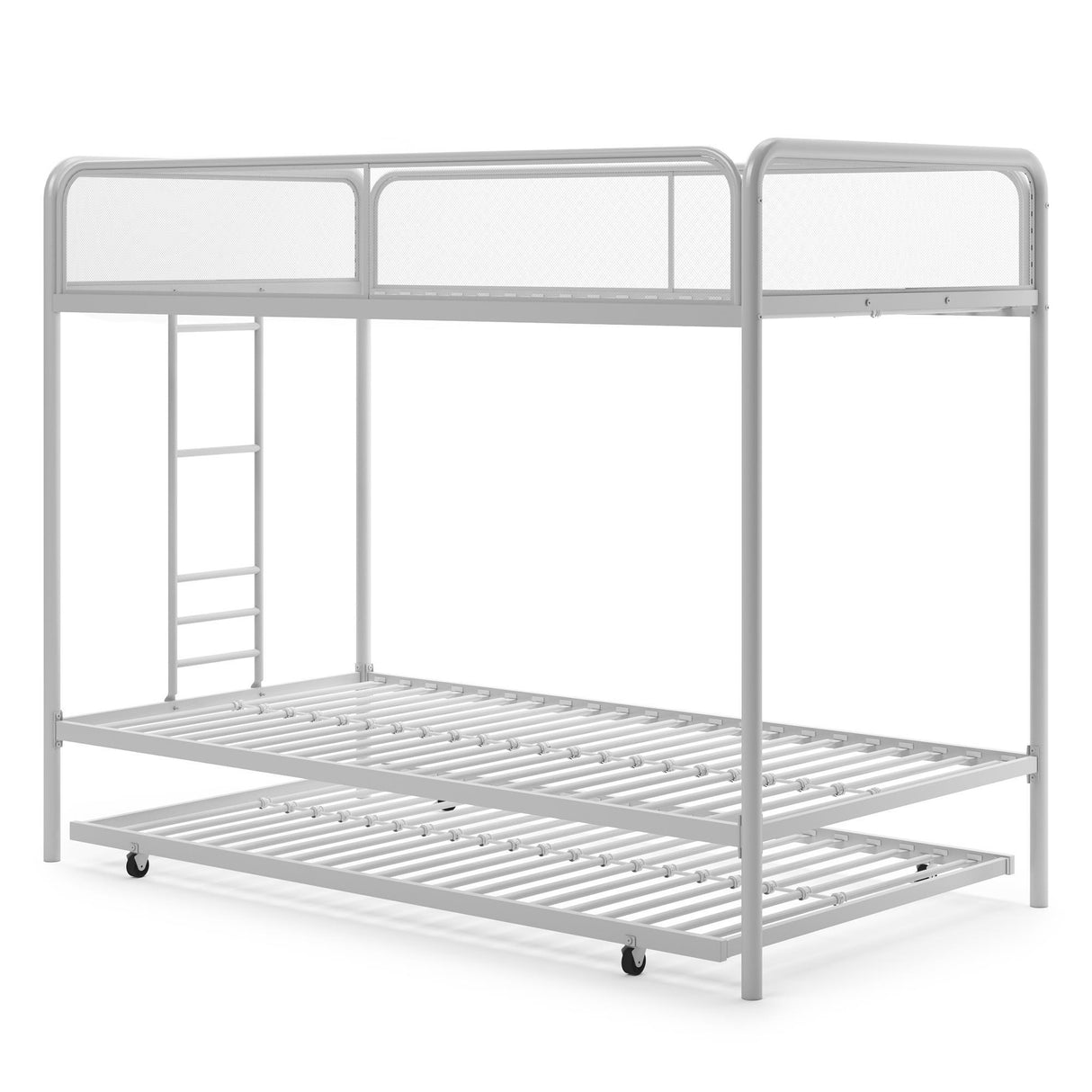 Isaiah - Triple Twin Metal Bunk Bed - Off White