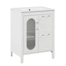 Modern Bathroom Vanity With Sink, Cabinet With 2 Drawers And Door, Adjustable Shelf