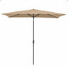 Rectangular Patio Umbrella With Crank Tilt, Polyester UV-Resistant Canopy