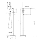 Freestanding Bathtub Faucet With Waterfall Tub Filler And Hand Shower