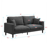 Modern Upholstered Resilience Three Seater Sofa