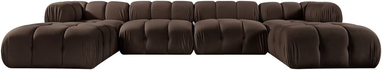 Orin - Velvet 6 Piece Modular Double Chaise Sectional