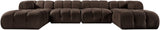 Orin - Velvet 6 Piece Modular Double Chaise Sectional