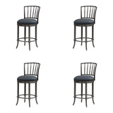 Vince - Commercial Grade Steel Frame Faux Leather Upholstered Swivel Counter Height Barstool