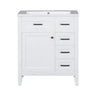Modern Bathroom Vanity With Sink Combo, 3 Drawers, Undermount Drop-In Sink