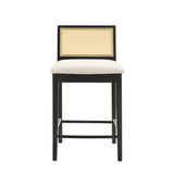 Tobias - Coastal Modern Wood Counter Height Kitchen Bar Stool