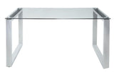 Abraham - Dining Table - Clear Glass Top & Chrome