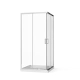 Corner Sliding Shower Door & Base Combo Kit With Magnetic (No Drain Kit)
