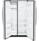 GE GSE25GYPFS - 36 in. 25.3 cu. ft. Side by Side Refrigerator with Ice & Water Dispenser - Stainless