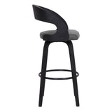 Shelly - 30" Bar Height Swivel Bar Stool With Black Frame