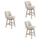Sadie - Solid Wood Upholstered 26" Counter Height Swivel Barstool