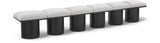 Pavilion - 6 Piece Modular Bench With Black Base