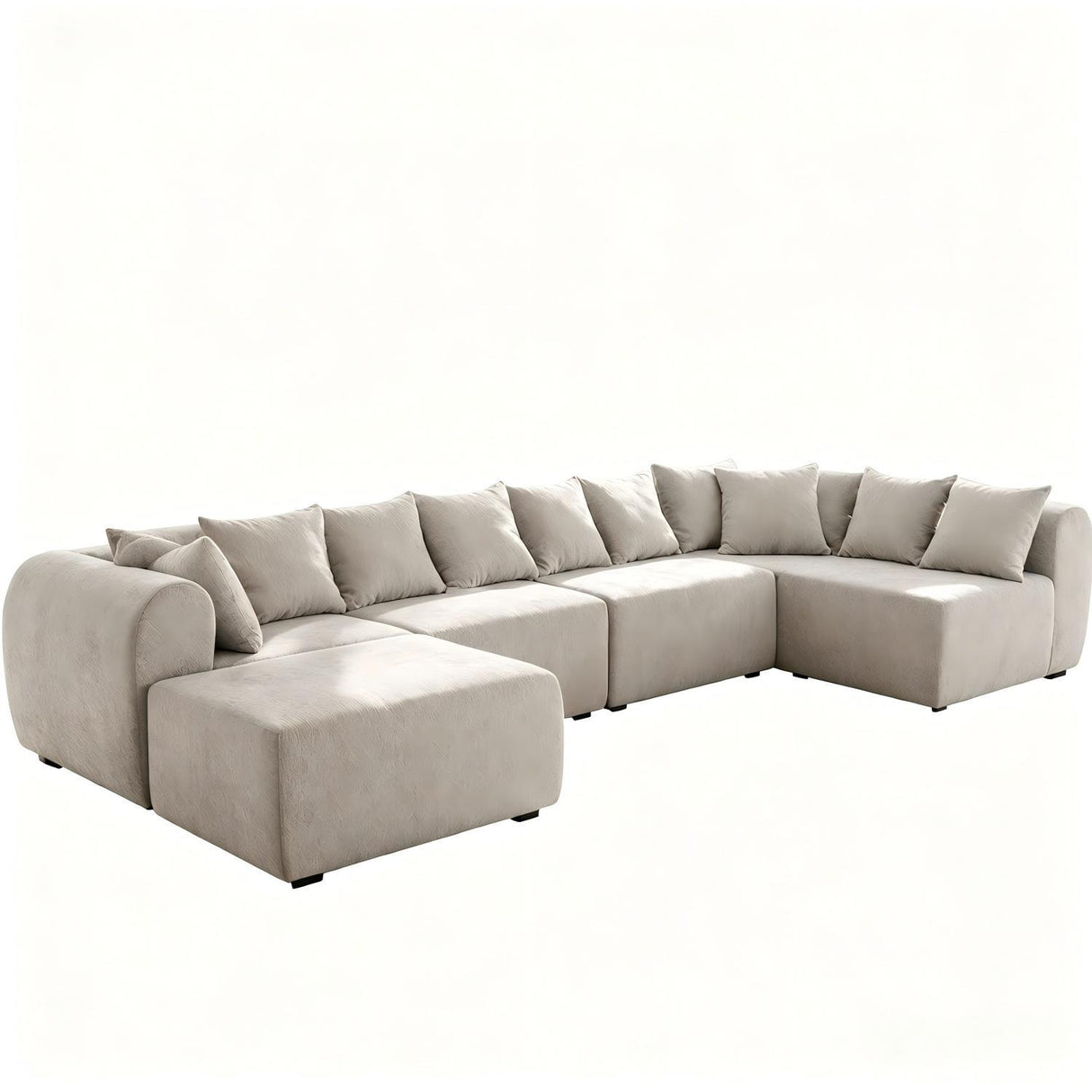 8 Seater U-Shaped Couch With Ottoman