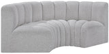 Arc - Boucle Fabric 3 Piece Modular U-Shaped Sofa