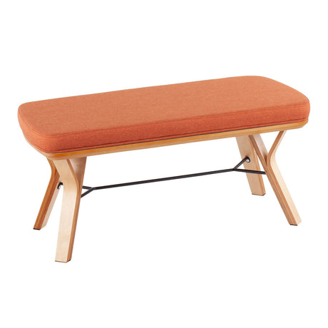Folia - Mid-Century Modern Bench