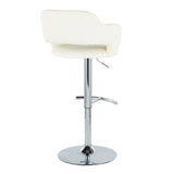 Margarite - Ajustable Barstool With Swivel - Chrome Metal (Set of 2)