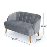 Modern Classic Shell Backed Loveseat