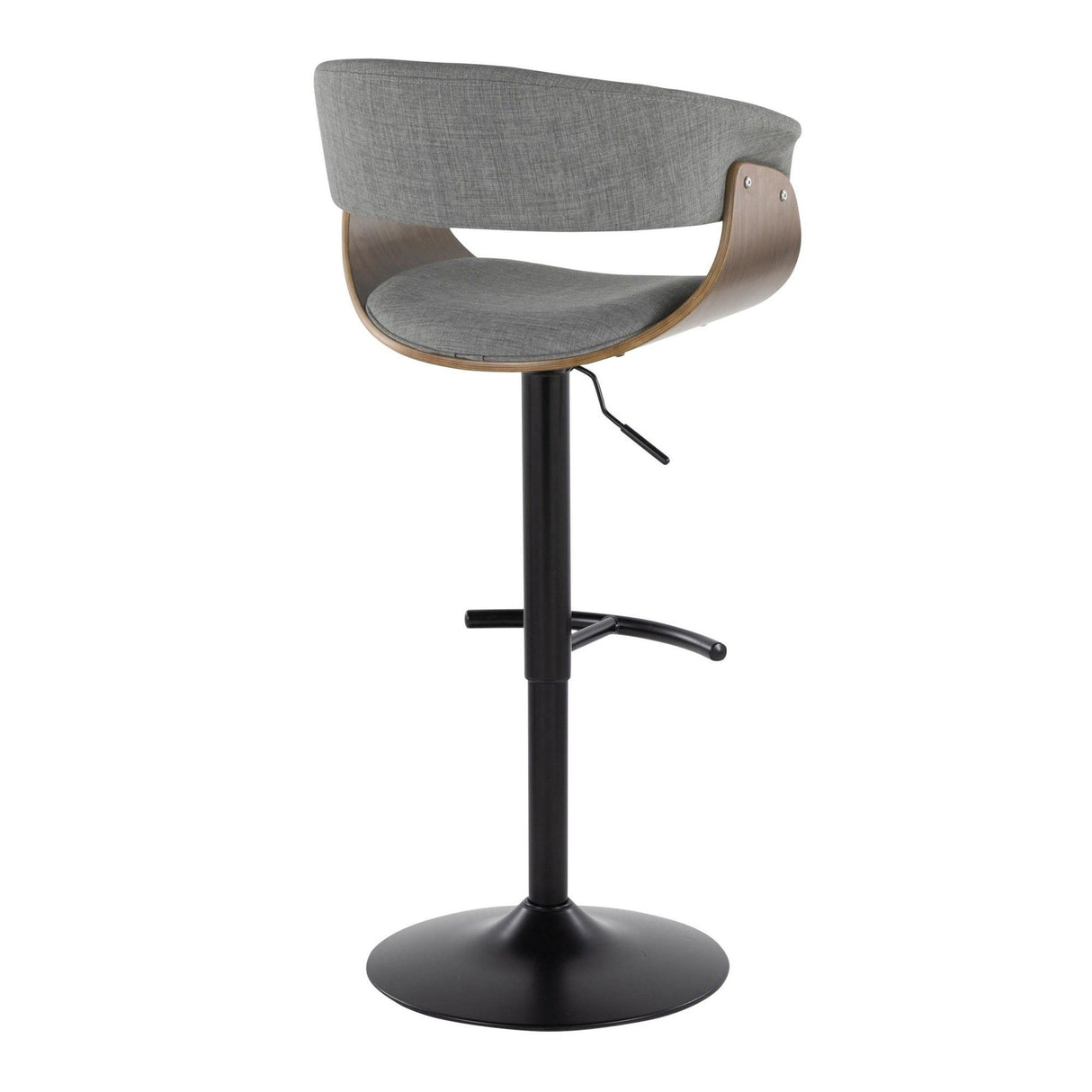 Vintage Mod - Adjustable Barstool (Set of 2) - Black Base