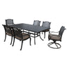 Rectangular 6 Person 85.83" Long Dining Set With Cushions