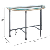 Brantley - Sofa Table - Clear Glass & Sandy Gray
